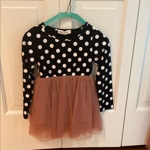 Polka Dot Dress with Tulle Skirt